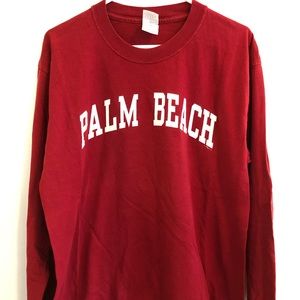 Palm Beach Red LS T-shirt Large